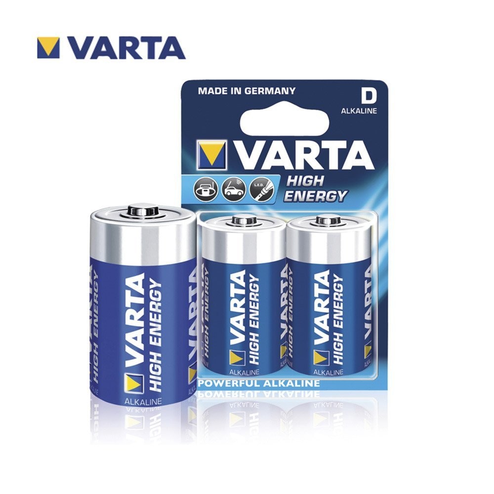 PILHA VARTA ALCALINA LR20 D (BLISTER 2 PILHAS)