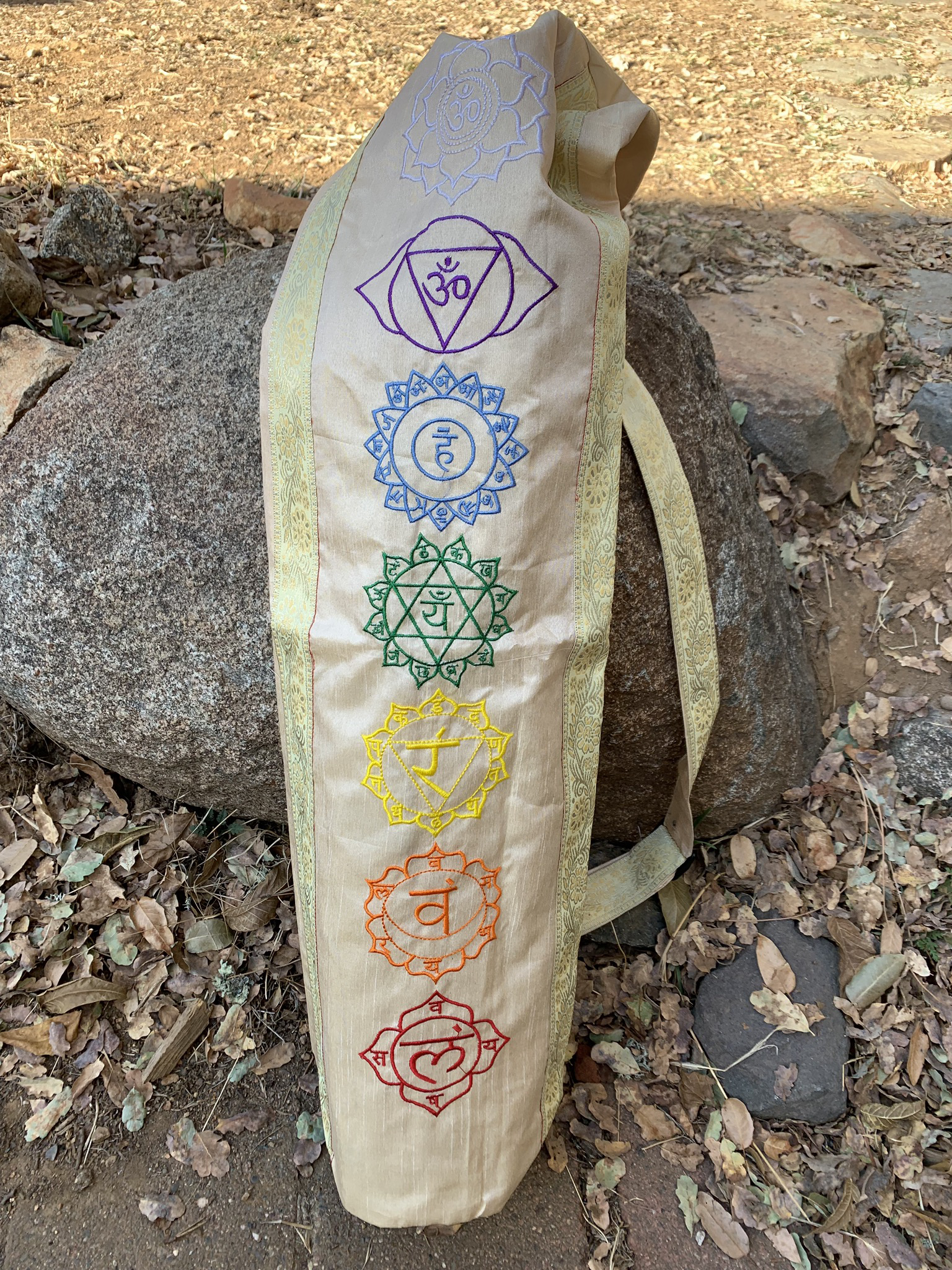 Cream Yoga Mat Bag 00043