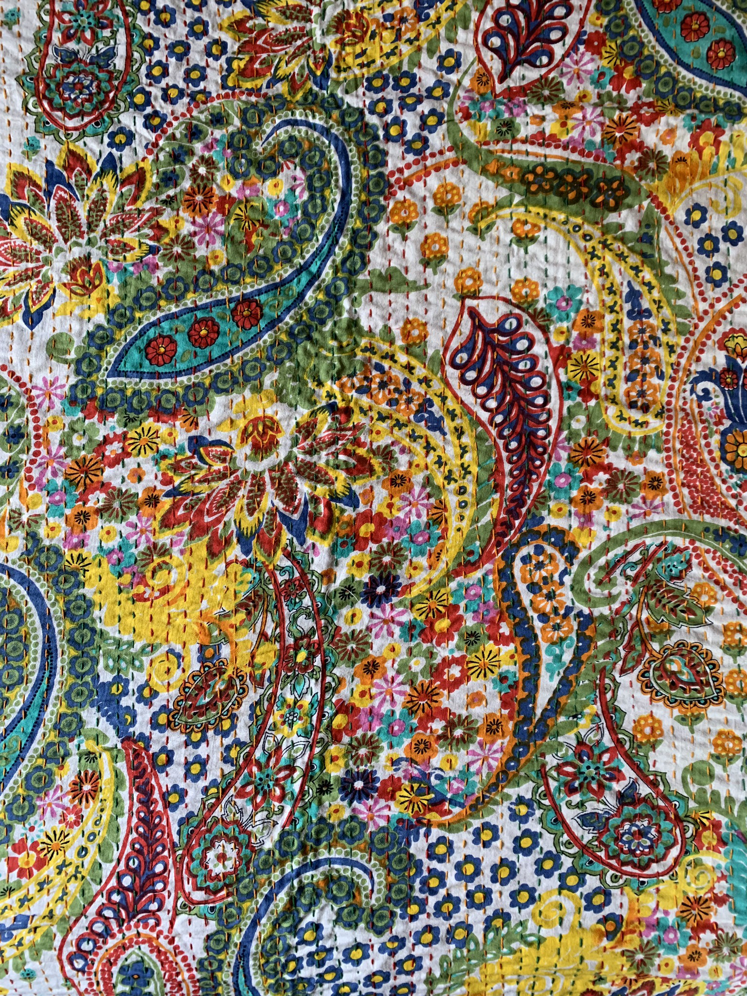 Color Paisley Throw Blanket 00081