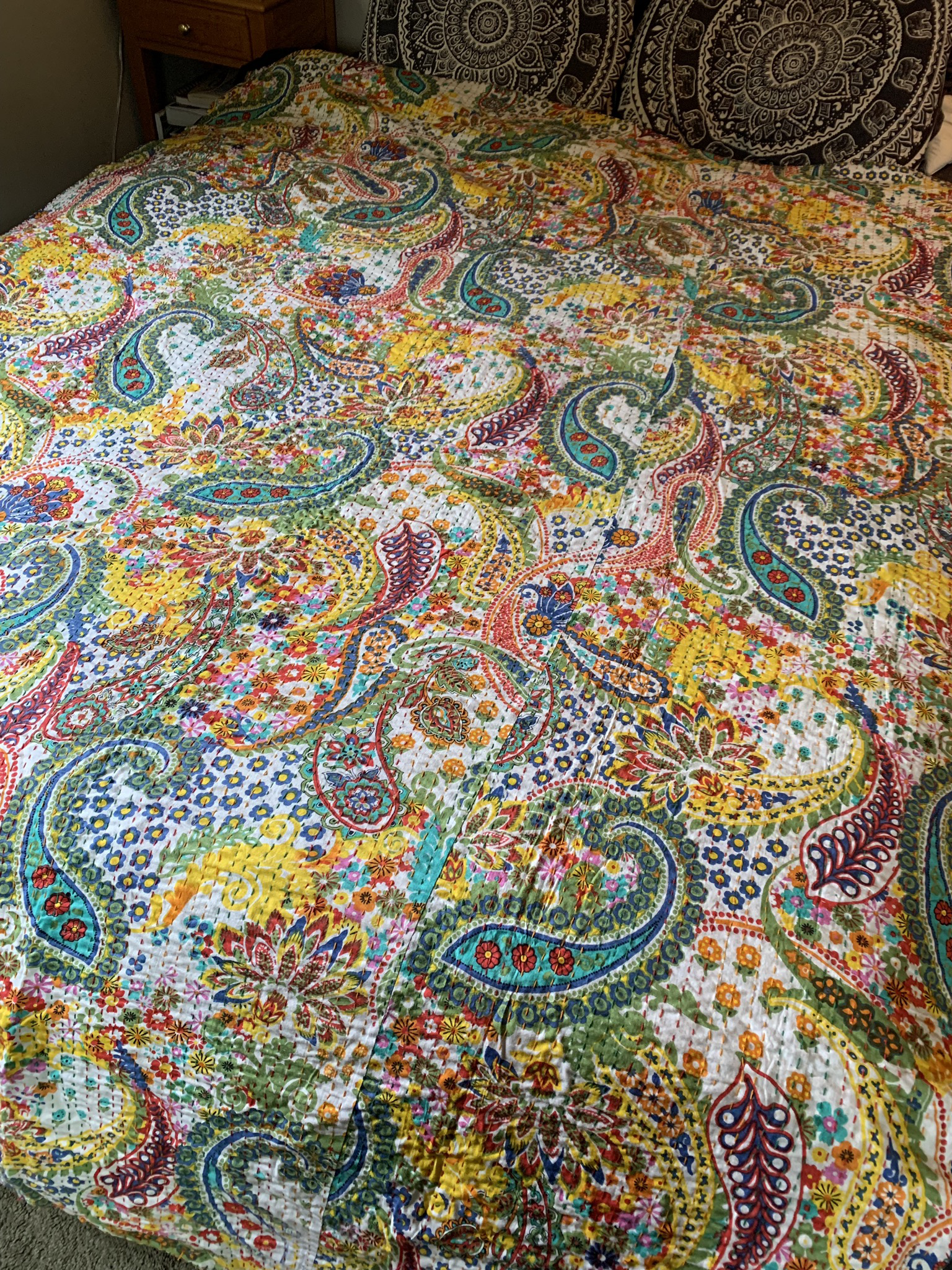 Color Paisley Throw Blanket