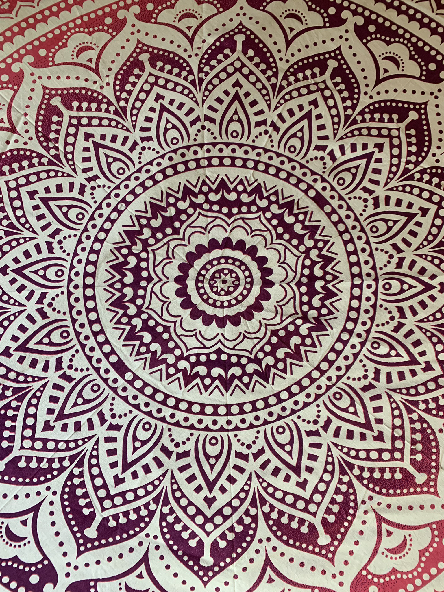 Large Pink Mandala Tapestry