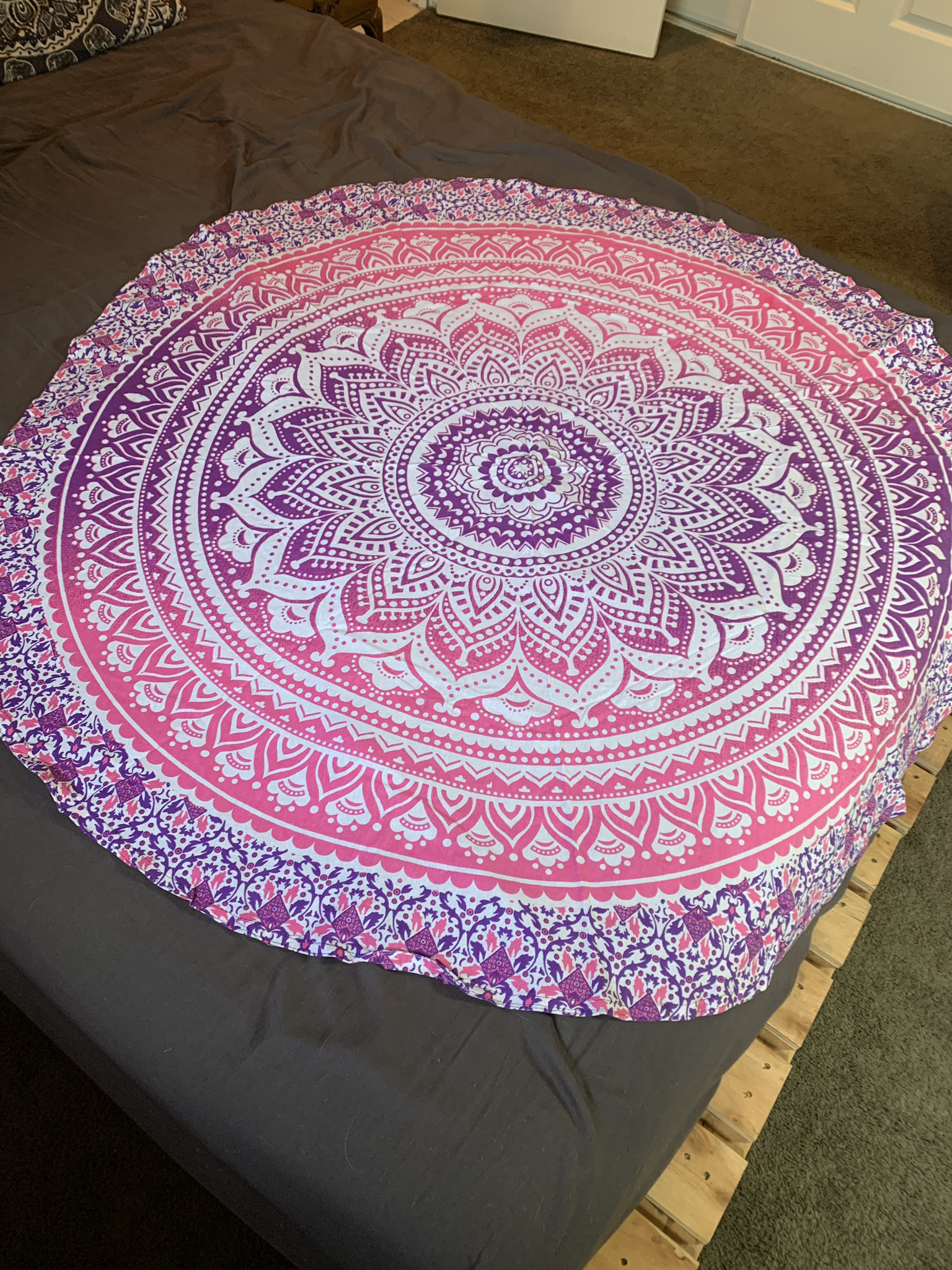 Small Pink Mandala Tapestry