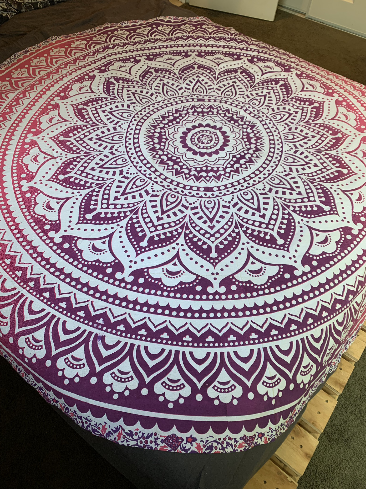 Large Pink Mandala Tapestry