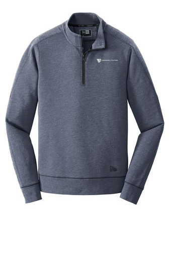 New Era® Tri Blend Fleece 1/4 Zip Pullover Shirt w/ Heat Sealed Logo