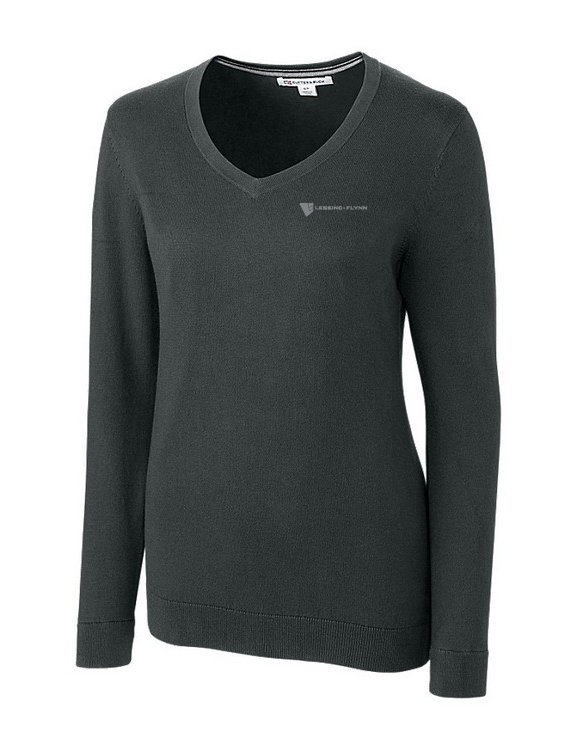 Cutter & Buck Lakemont V-neck Sweater-Ladies w/ Embroidered Logo
