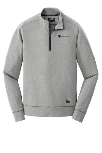 New Era® Tri Blend Fleece 1/4 Zip Pullover Shirt w/ Heat Sealed Logo