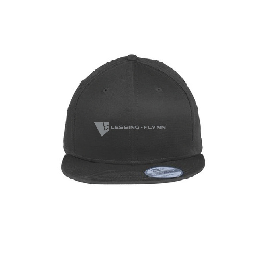 New Era Flat Bill Snapback Cap w/ Embroidered Logo LSLEC-GOXMC