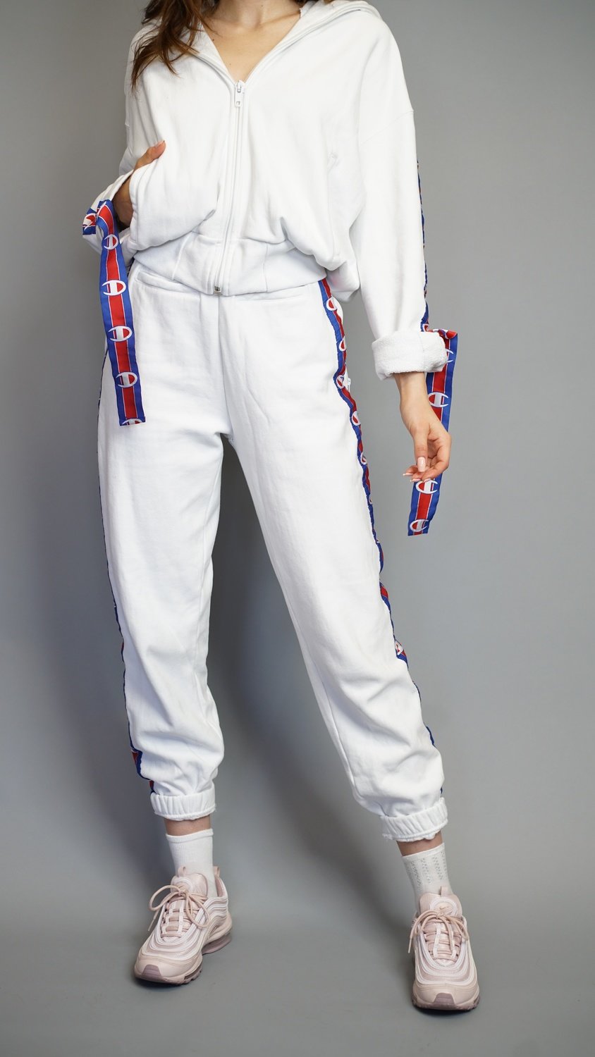 champion tracksuit white