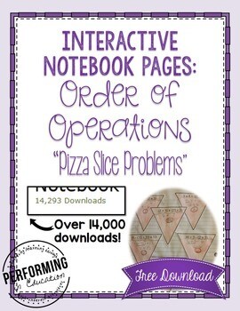 Order of Operations Interactive Math Notebook Freebie Order of Operations Interactive Math Notebook Freebie