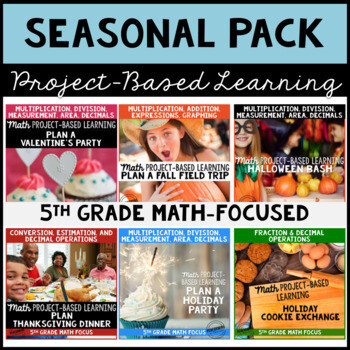 Project Based Learning Math Seasonal Bundle for 5th Grade Project Based Learning Math Seasonal Bundle for 5th Grade