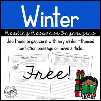 Winter Reading Comprehension Response Organizers | Grades 4 & 5 Winter Reading Comprehension Response Organizers | Grades 4 & 5