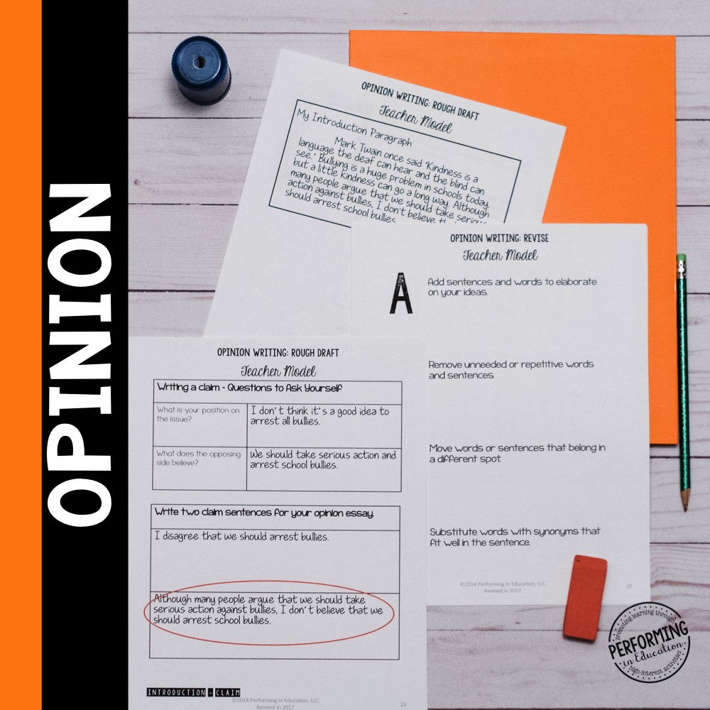 Complete Guide to Teaching Opinion Writing Grades 4-5