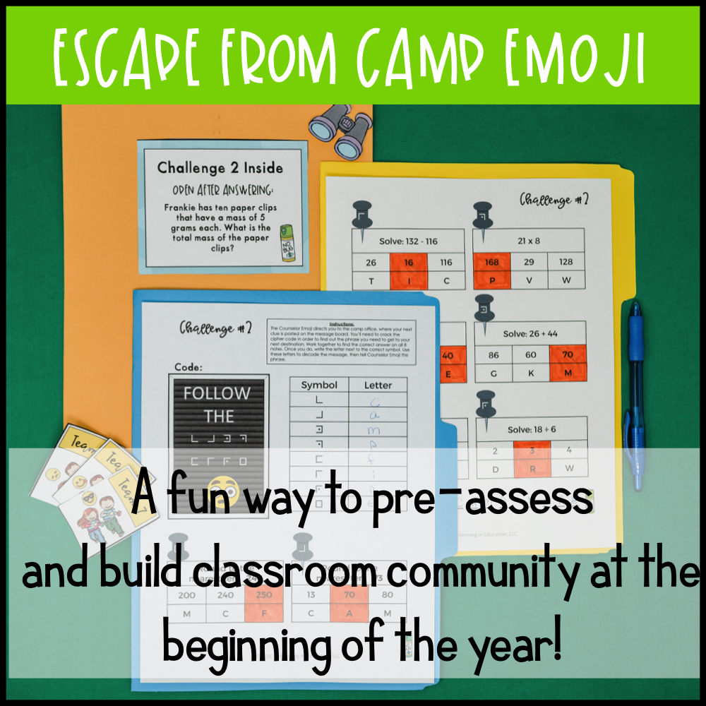 4th Grade Back to School (Last Year's Standards Review)