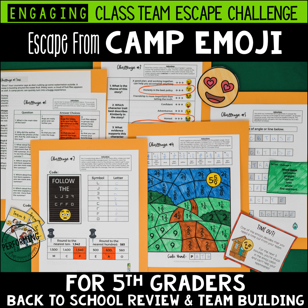 5th Grade Back to School (Last Year's Standards Review) 00011