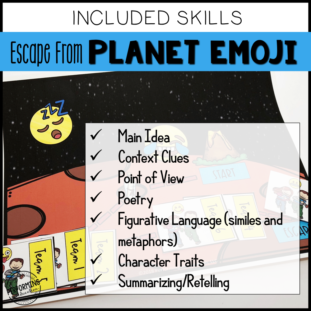3rd Grade Planet Emoji (Reading Test Prep)