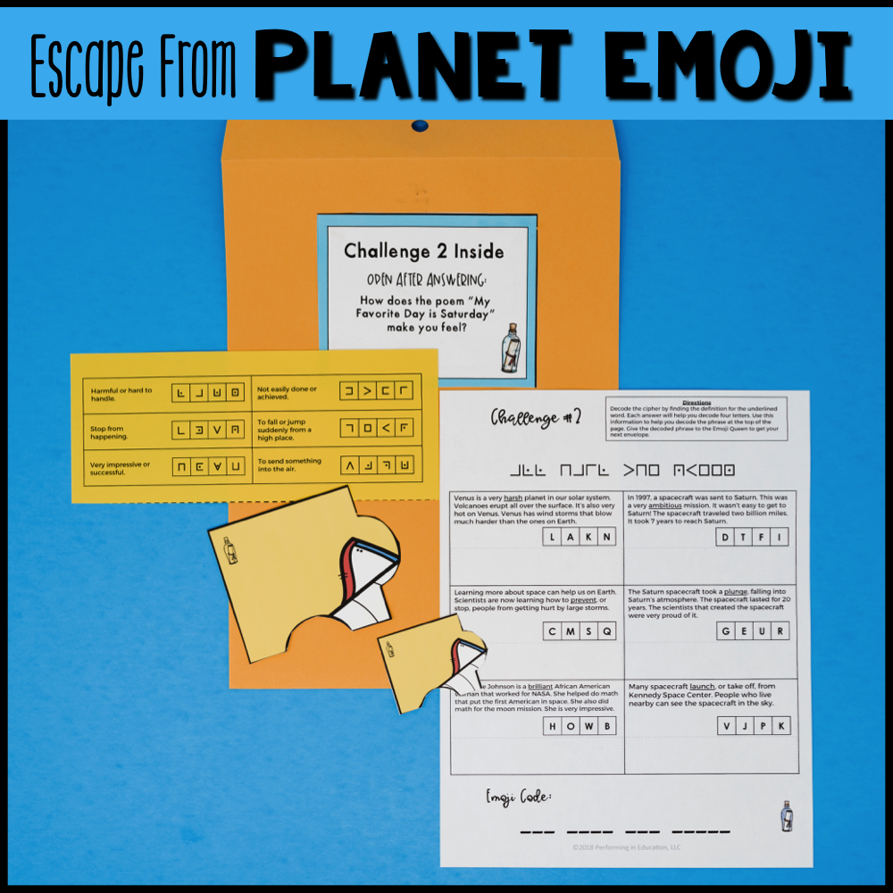 3rd Grade Planet Emoji (Reading Test Prep)