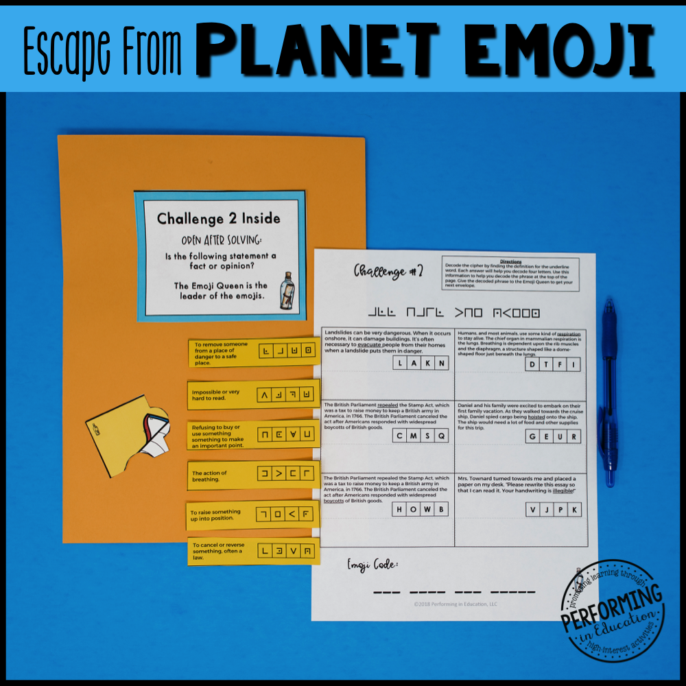 5th Grade Planet Emoji (Reading Test Prep)