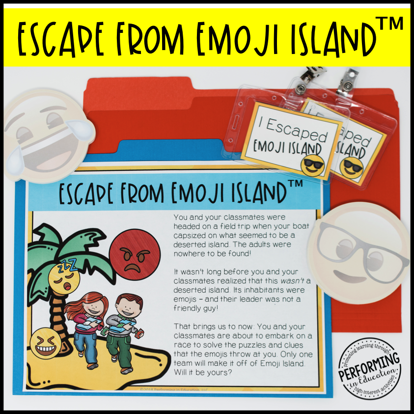 5th Grade Escape from Emoji Island® (Math Test Prep)