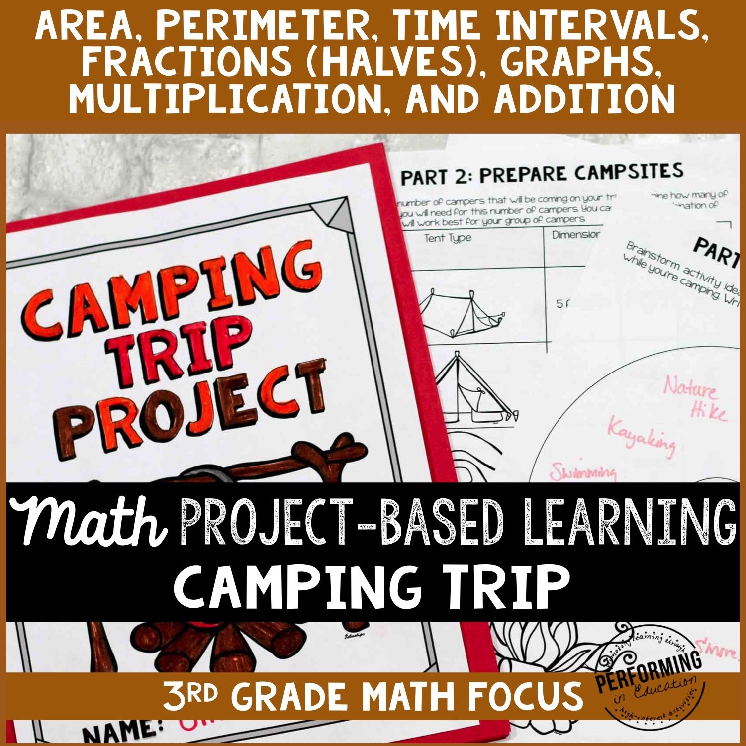 Math Project-based Learning for 3rd Grade: Camping Trip! 00055