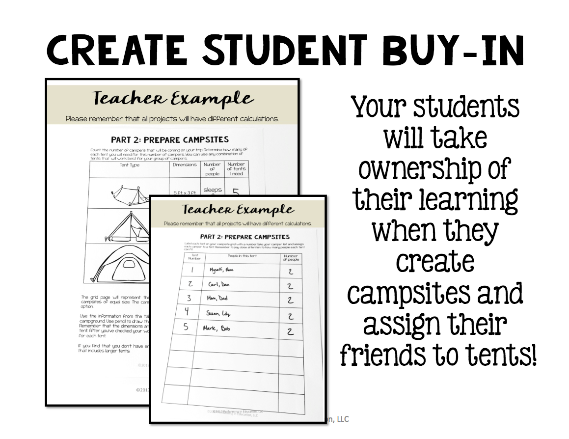 Math Project-based Learning for 3rd Grade: Camping Trip!