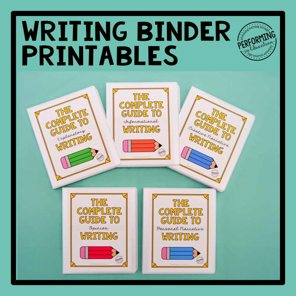 Free Writing Binder Cover & Spine Printables 00063