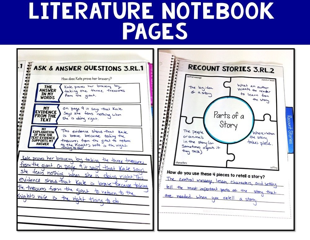 3rd Grade Reading Interactive Notebook Mini Lessons ENTIRE YEAR