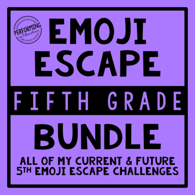 5th Grade Emoji Escape ELA & Math Bundle 5th Grade Emoji Escape ELA & Math Bundle