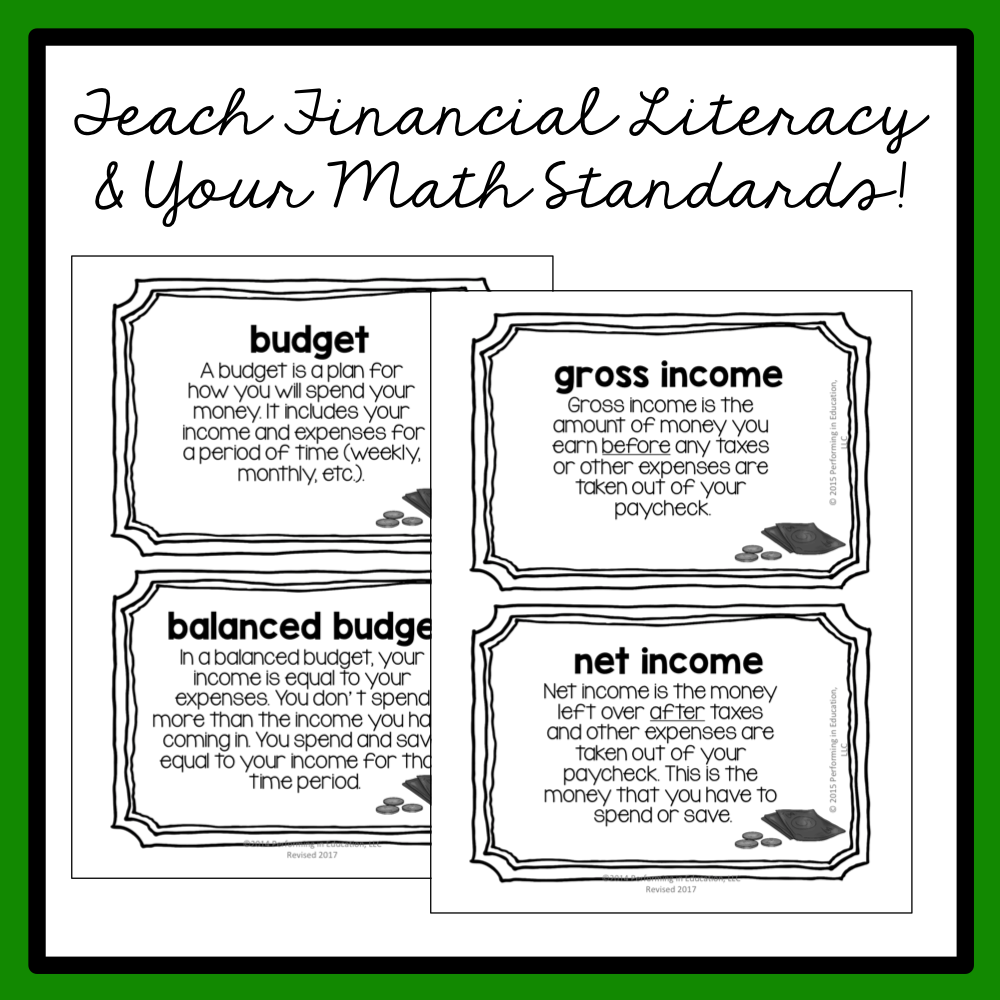 Project Based Learning: Create a Personal Budget 5th Grade Math