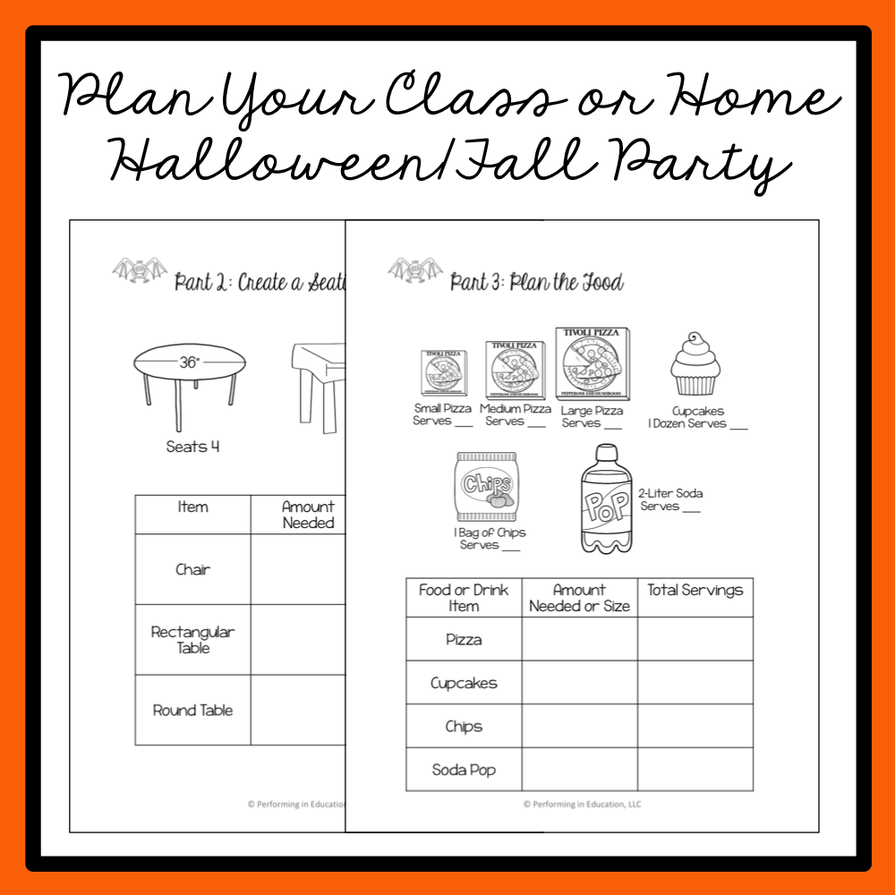 Halloween Math Project Based Learning: Throw a Bash