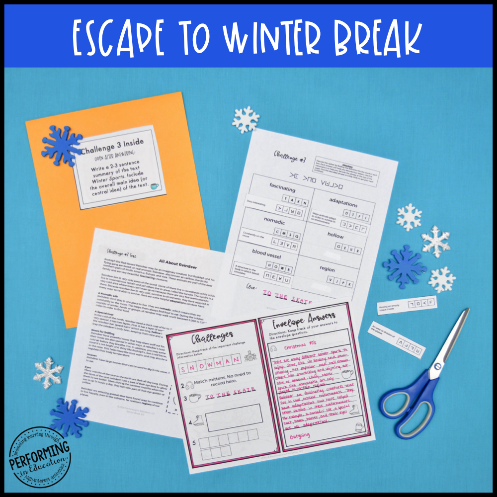 4th & 5th Grade Winter Escape Room