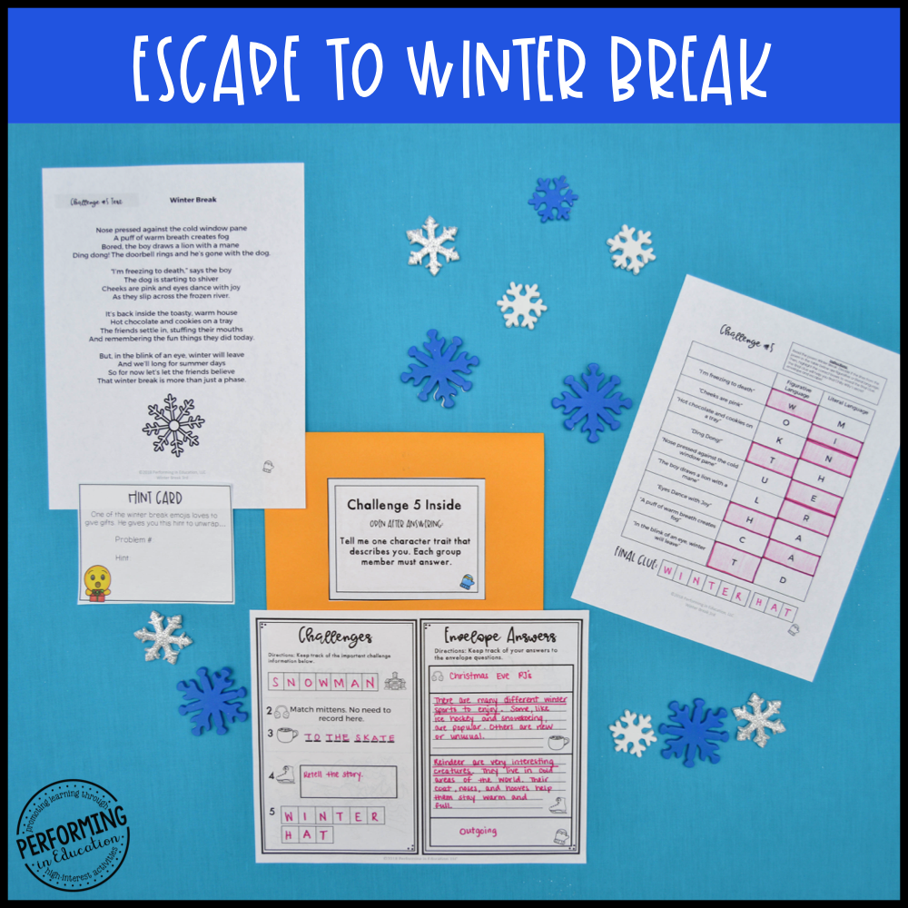 3rd Grade Winter Escape Room