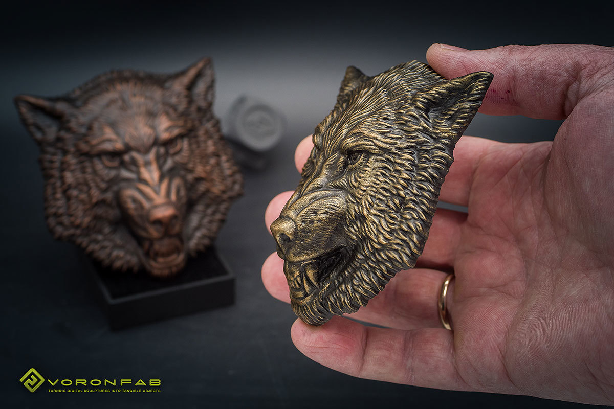 Growling wolf animal head megnet souvenir