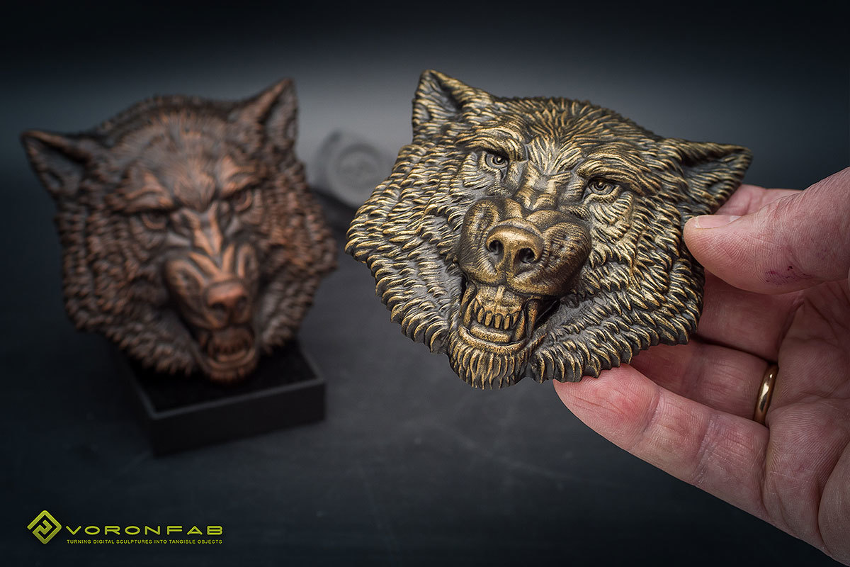 Growling wolf animal head megnet souvenir