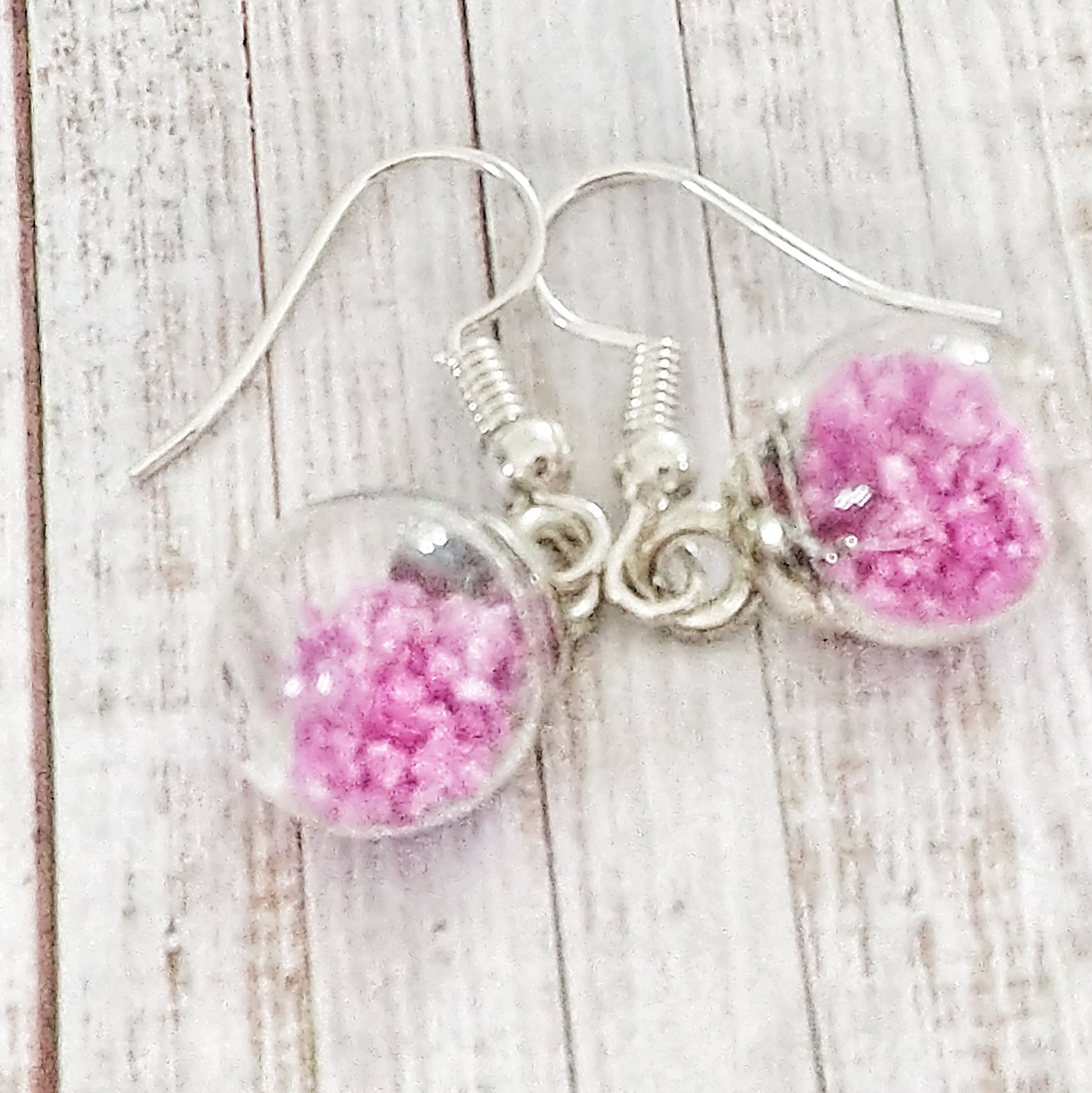 Glow in the Dark Pink Bottle Earrings 2