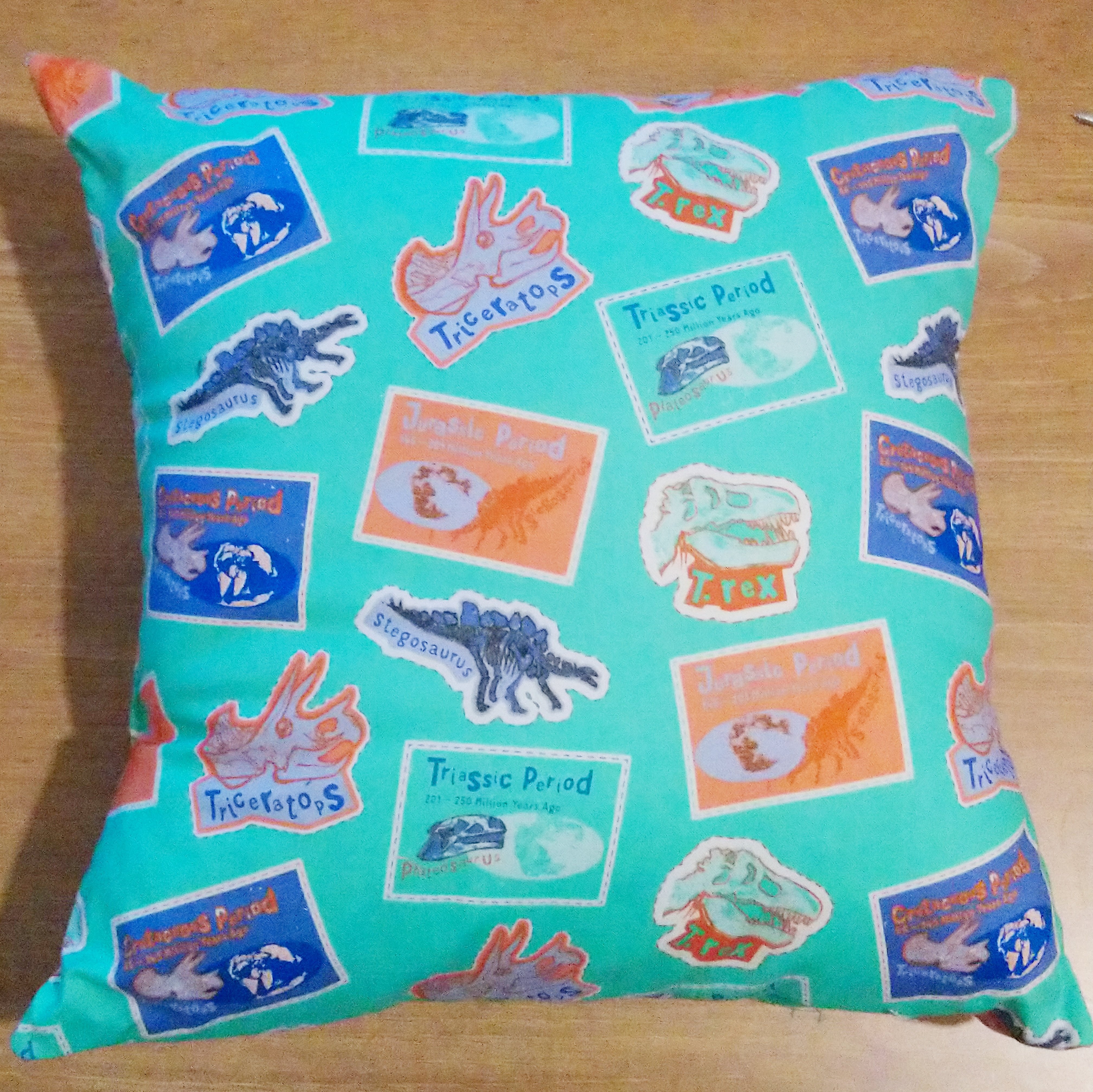 Prehistoric Dinosaur Cushion Including 14 inch Inner 00525