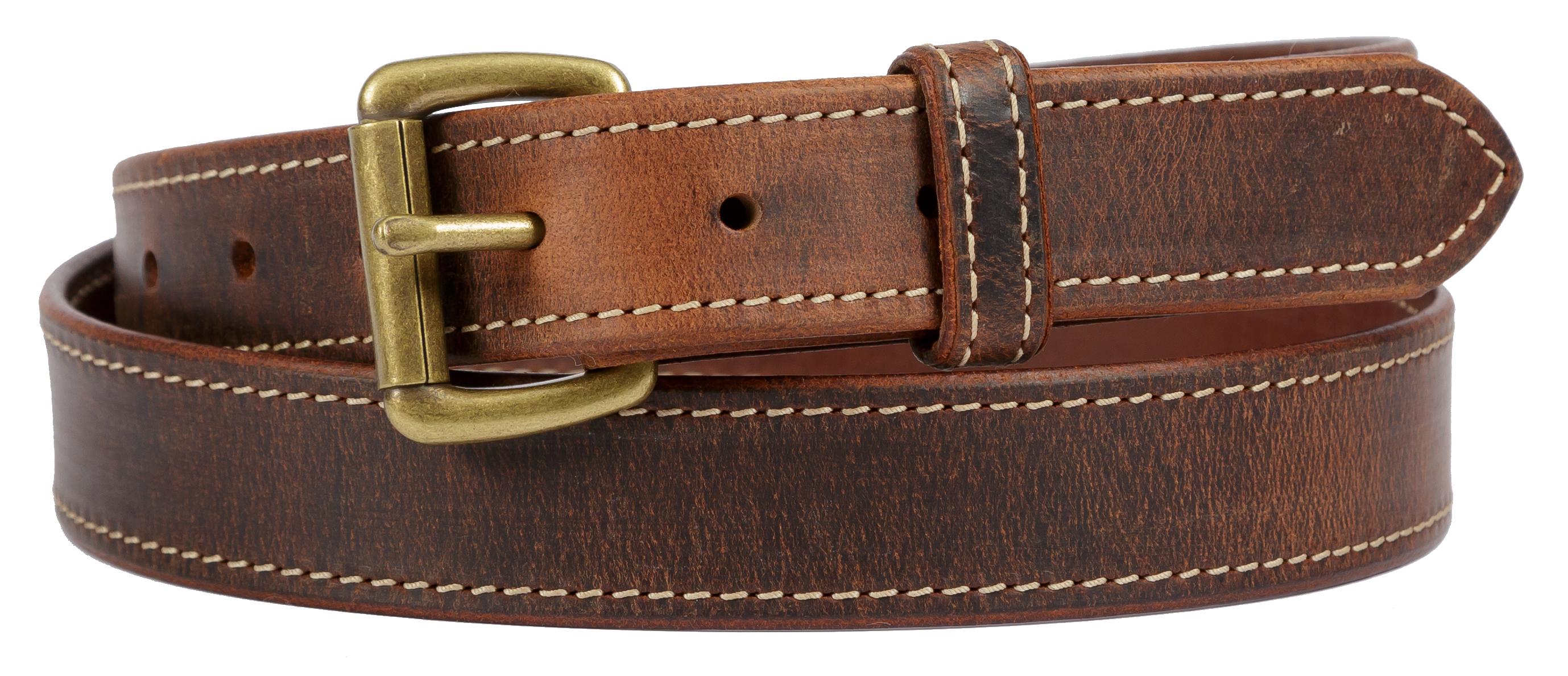 Distressed Brown Stitched