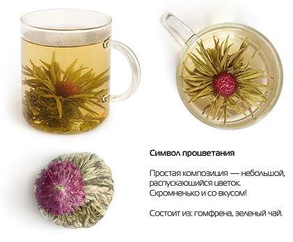 Набор чая Art tea "Раскрывающиеся цветы"