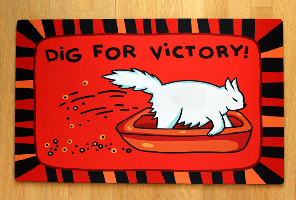 Коврик Dig for victory красный