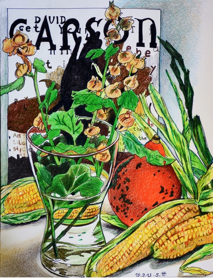 Репродукция на фотобумаге "Натюрморт с кукурузой" 00981