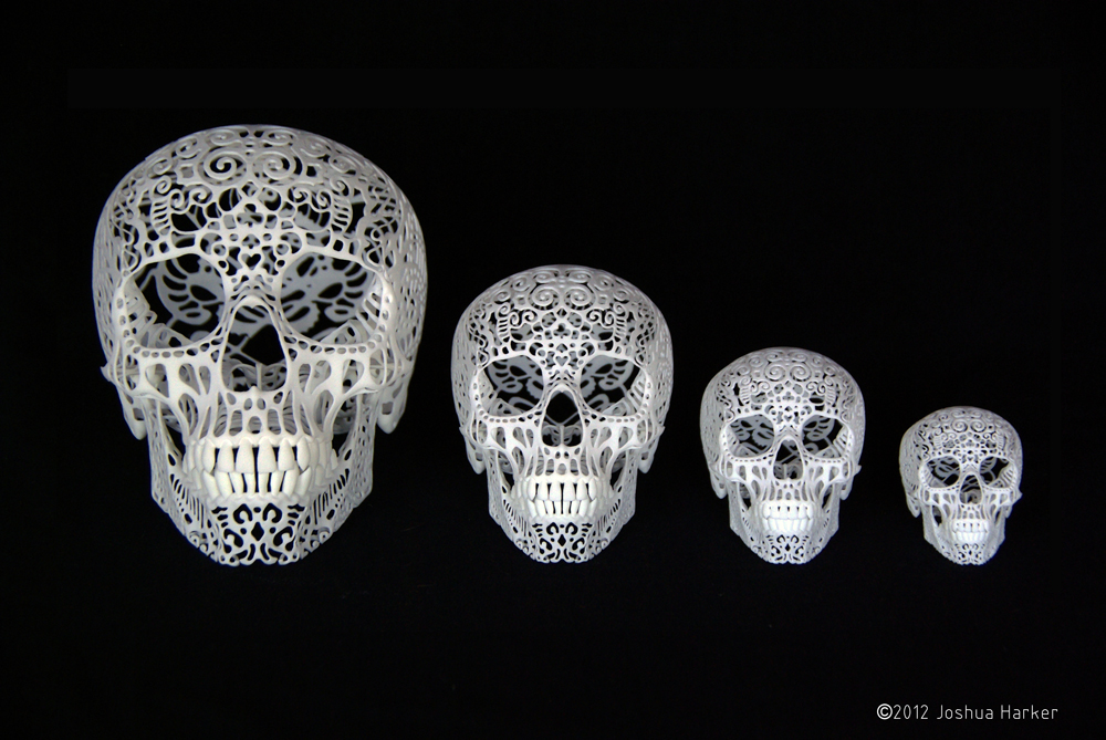 Crania Anatomica Filigre 3d printed skull: size comparison Crania Anatomica Filigre 3d printed skull: size comparison