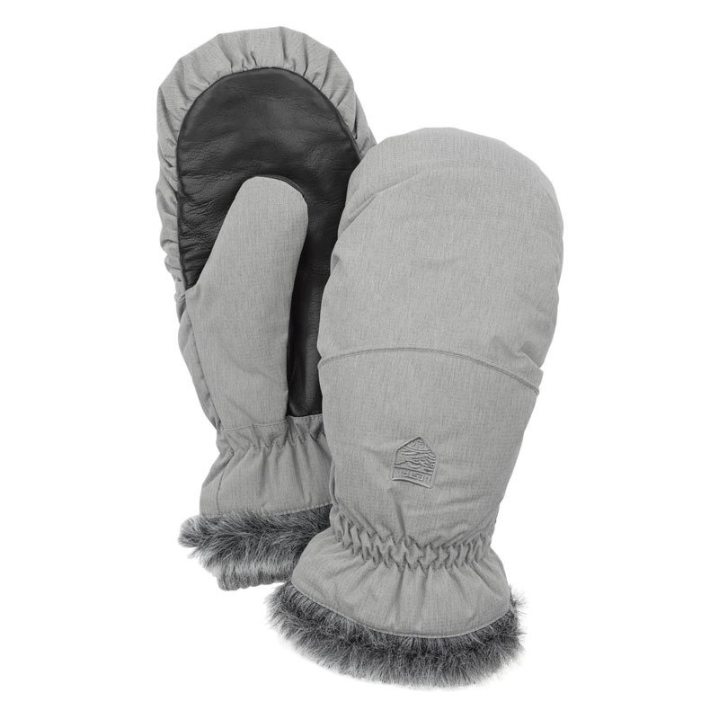 Hestra Womens Primaloft Winter forest grey mitt 8 HES-1021