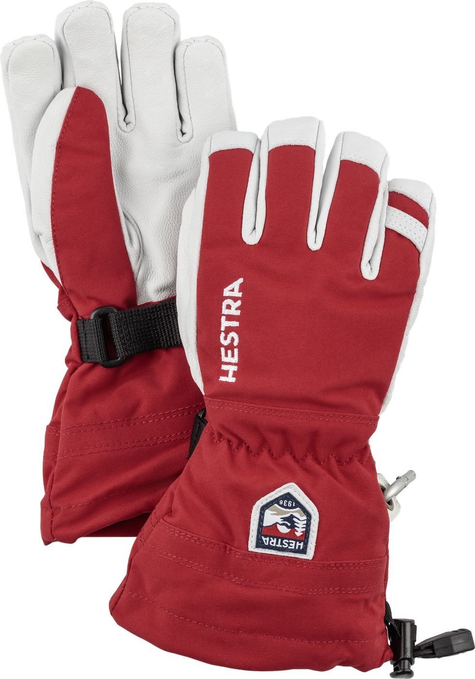 Hestra Army leather heli Jr red HES-1031