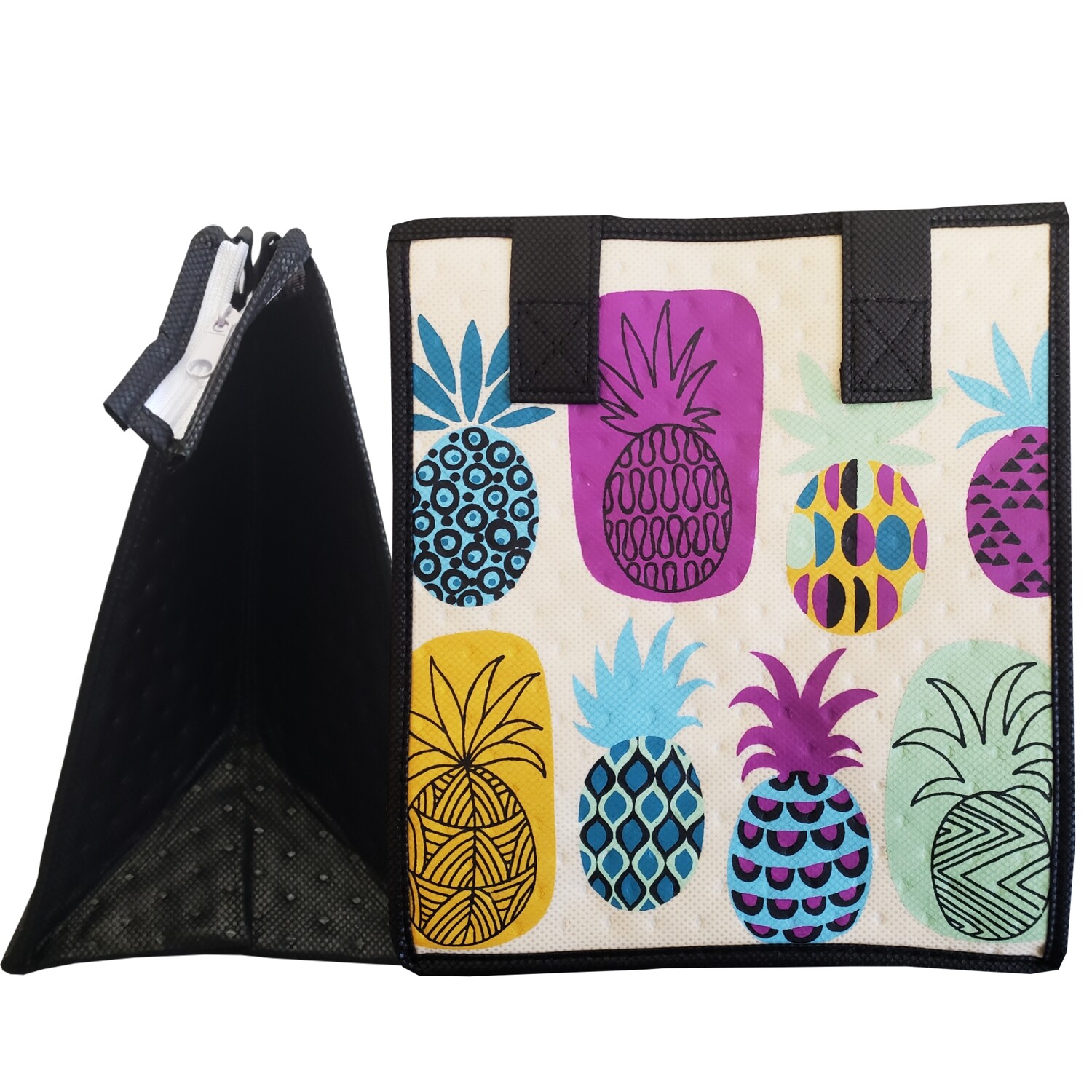 Tropical Paper Garden Insulated Small Bag Retro Pineapple Cream