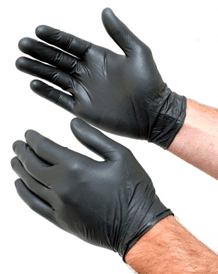 Black Nitrile Gloves 5.3mil | Size Medium | Case of 1,000 Gloves SZ-GNPR-M