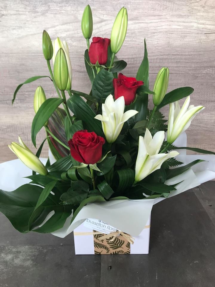 Oriental & Rose Box Arrangement 00012