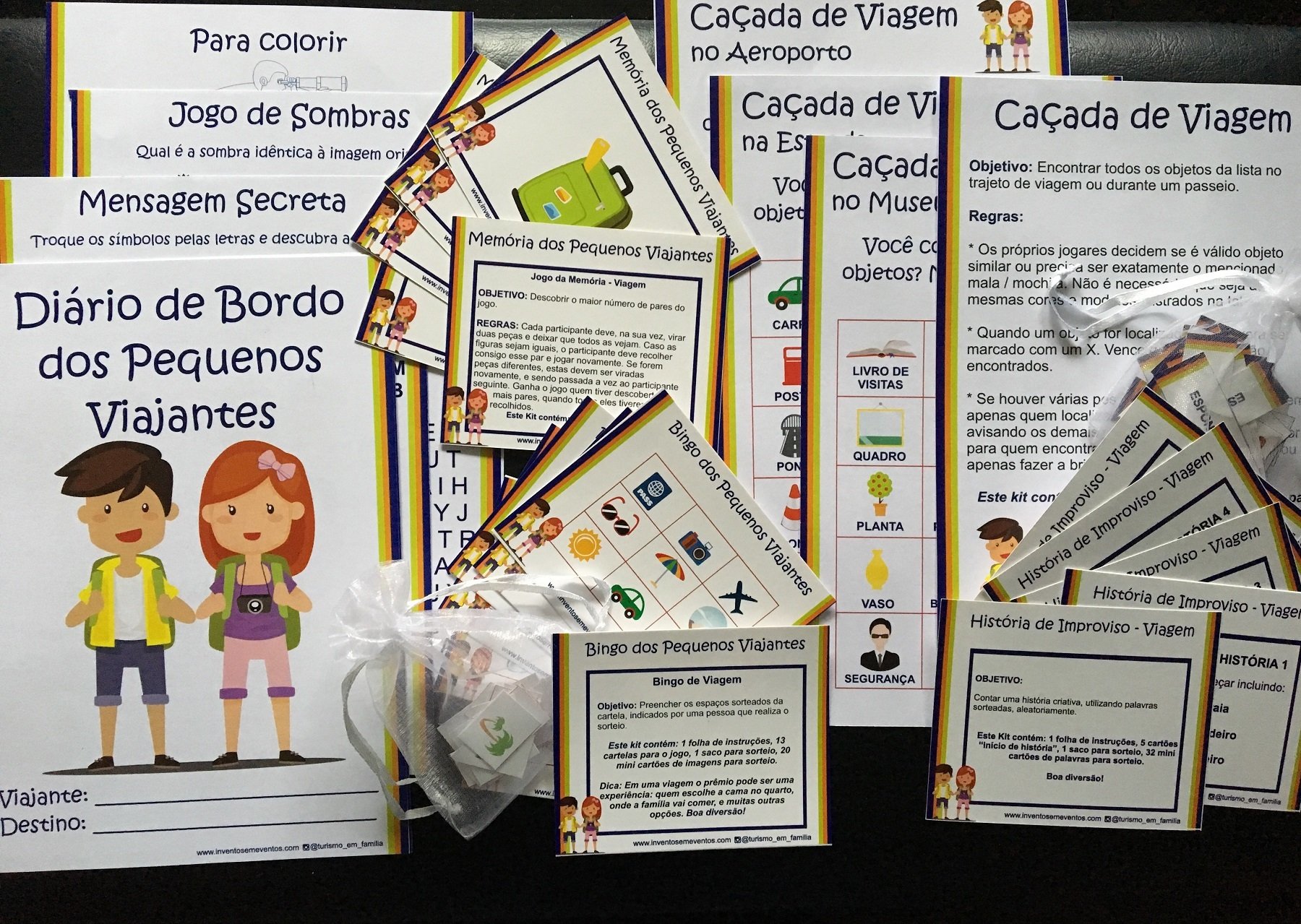 Kit infantil de brincadeiras para viagem 00000