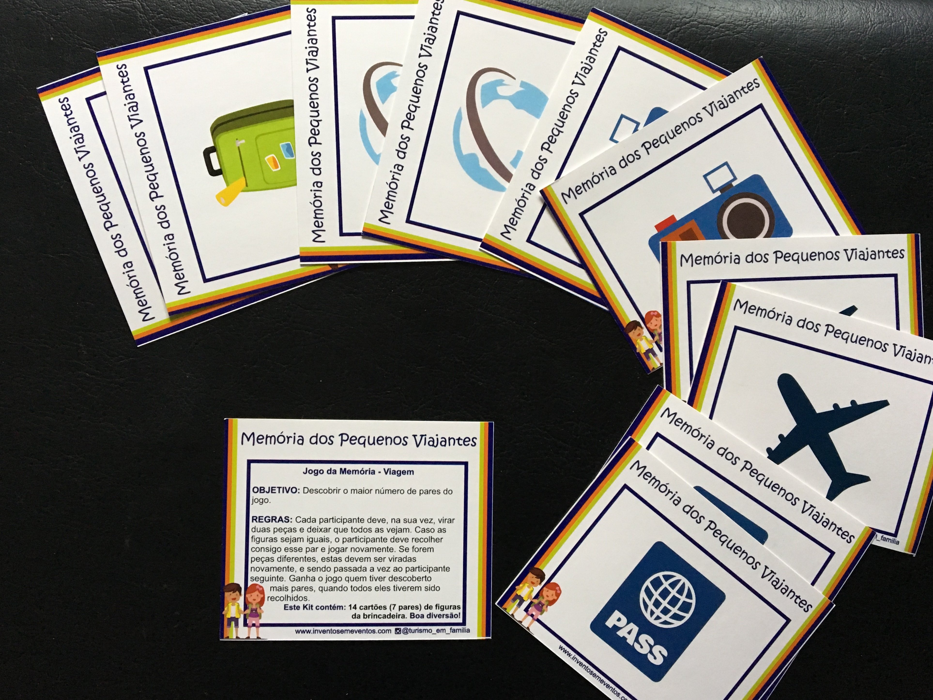 Kit infantil de brincadeiras para viagem