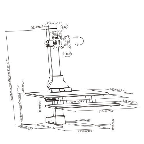 E-Lift S dimensions