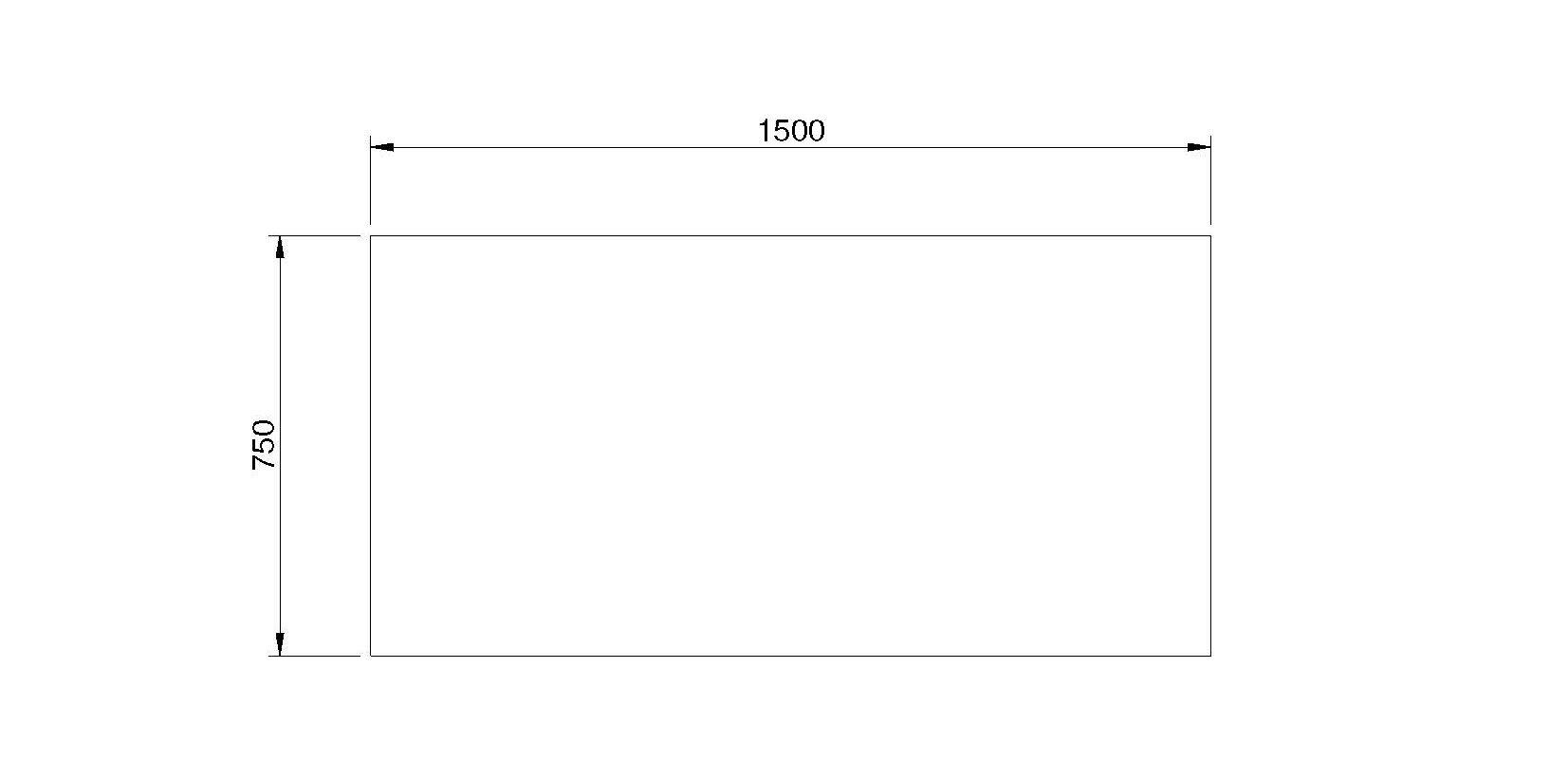 E-Desk 750-15 dimensions