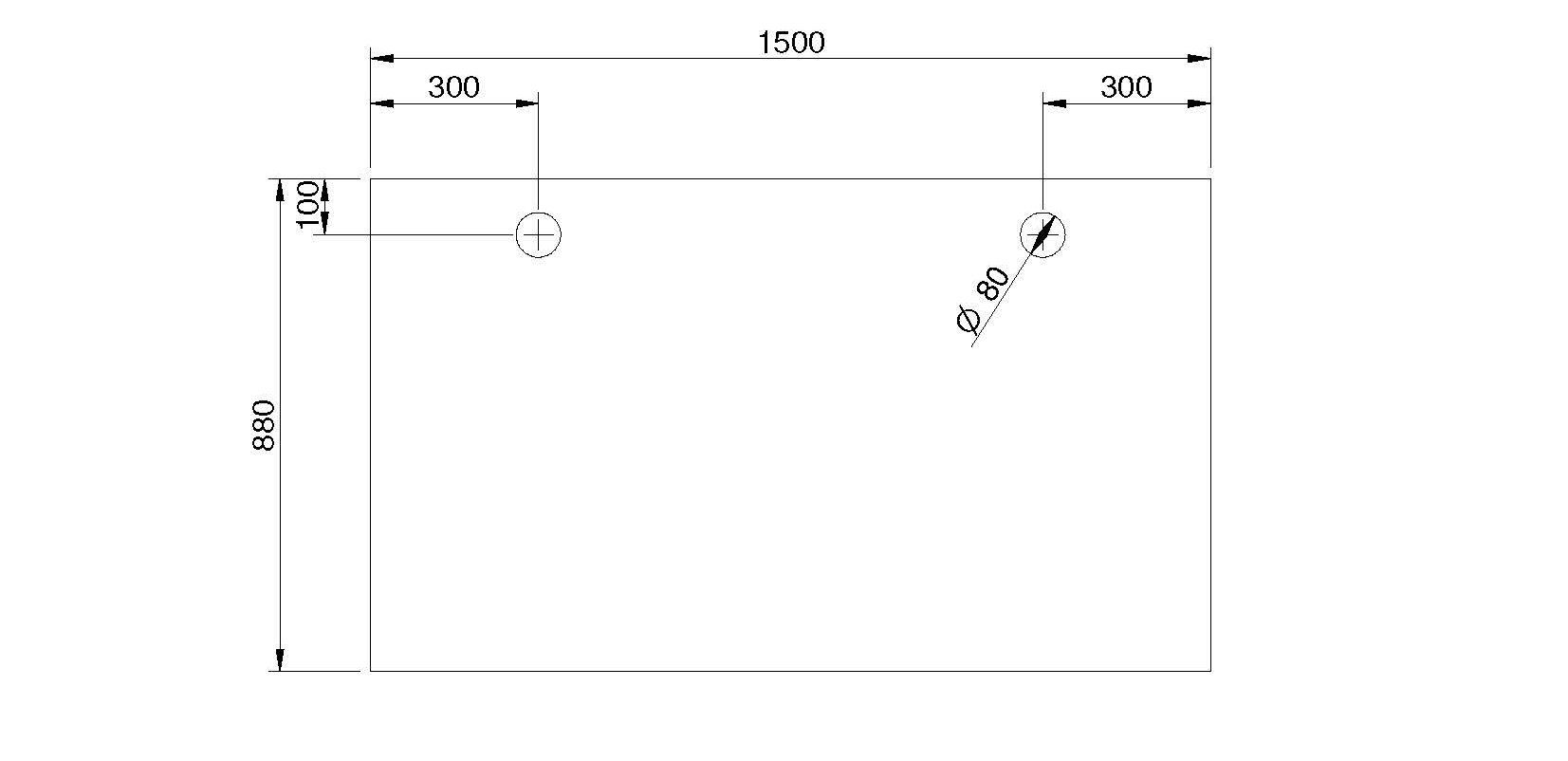 E-Desk 880-15 dimensions 1500mm wide